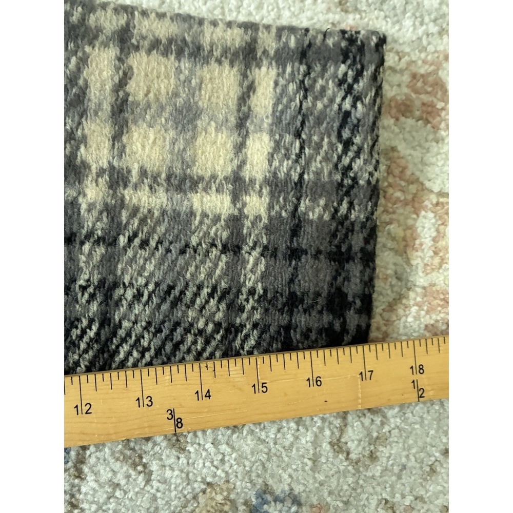 NWT Banana Republic Knit Boucle Coat Sz XL Black Grey Plaid Wool Blend Jacket - Picture 5 of 7